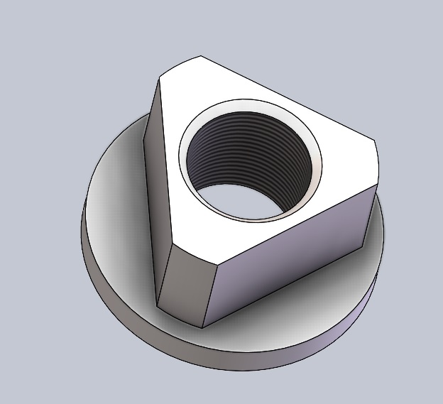 三角形螺母-具有所有配置的Solidworks零件